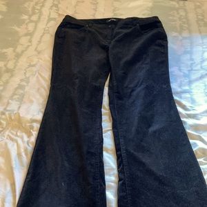 Black velvet bootleg pants! Like new! White House black market.